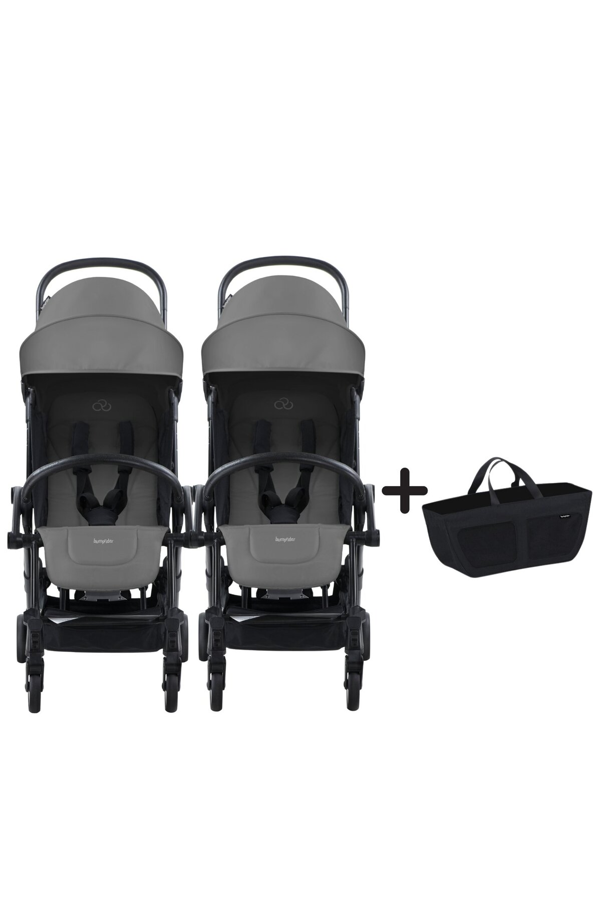 Bumprider Connect³ İkiz Bebek Arabası Black - Olive & Yan
