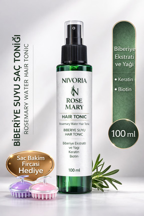 NİVORİA Biberiye Suyu Dökülme Karşıtı ve Hızlı Saç Uzatma Etkili Saç Toniği 1...