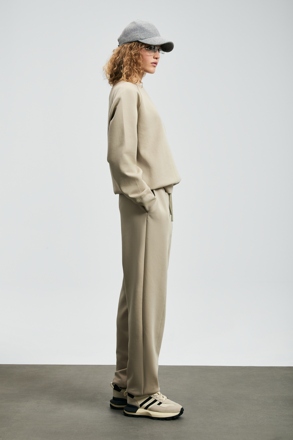 Lufian  Alıce Kadın Örme Sweatshırt Bej - Görsel 4