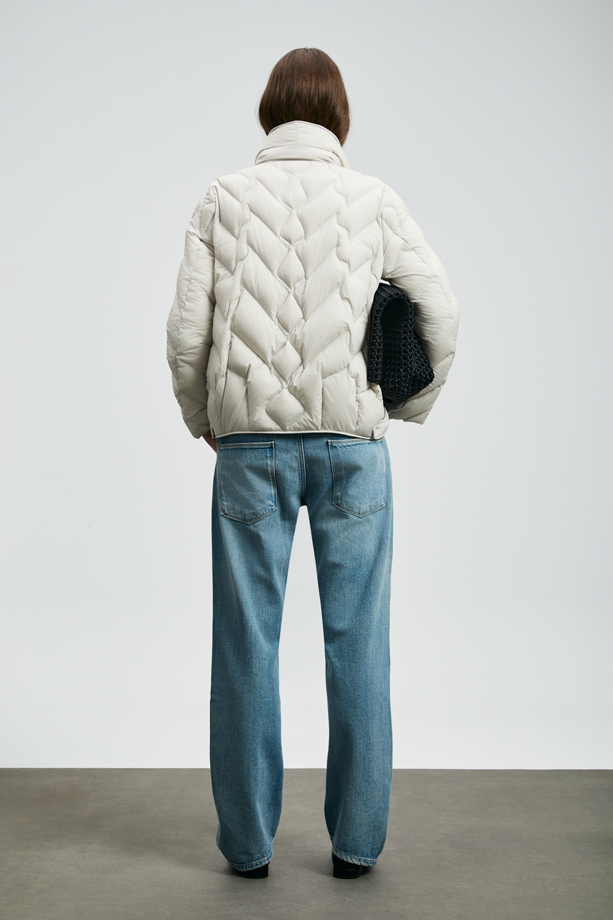 Lufian  Desert Kaz Tüyü Kadın Mont Ekru - Görsel 6