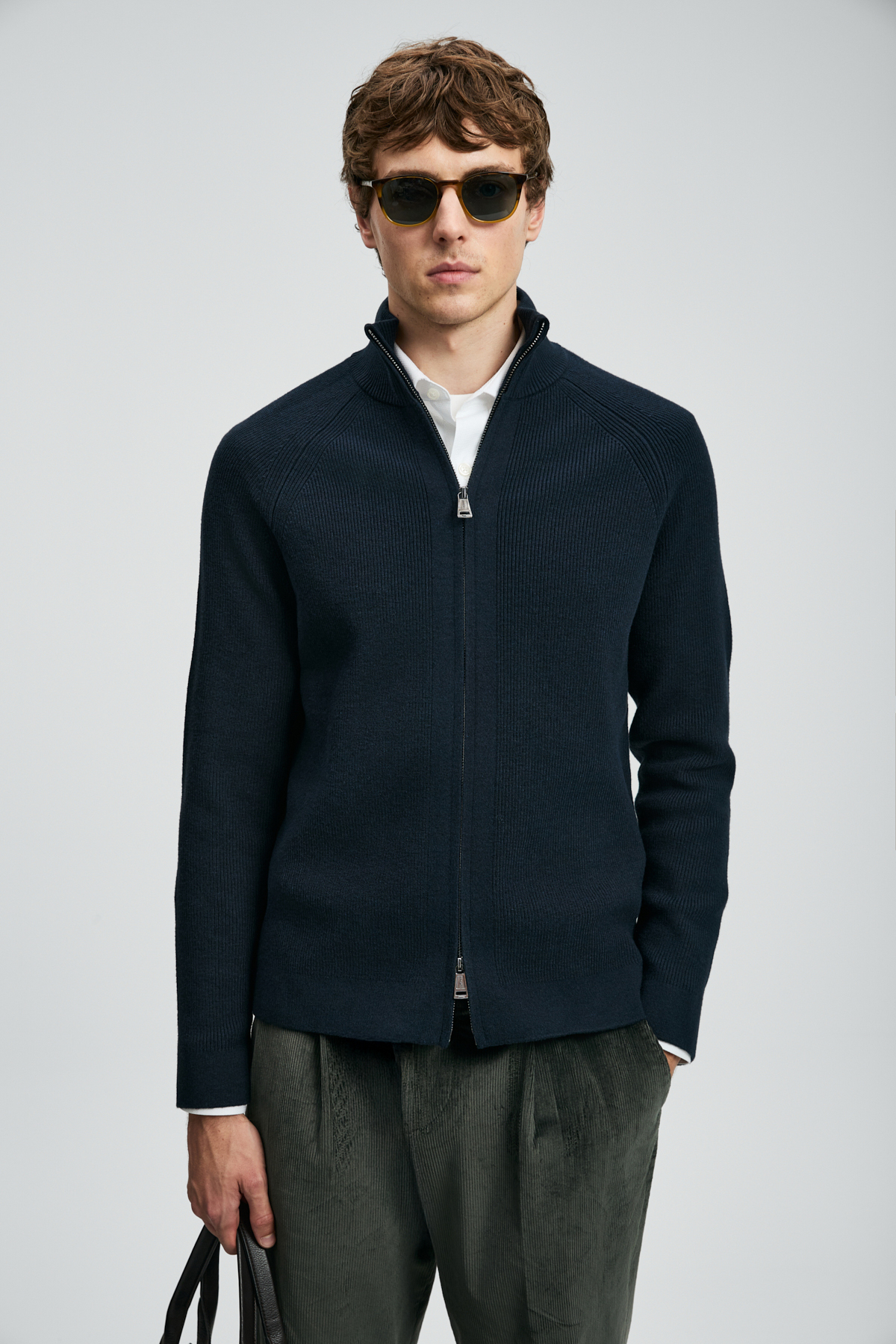 Lufian  Amber Erkek Hırka Lacivert - Görsel 4