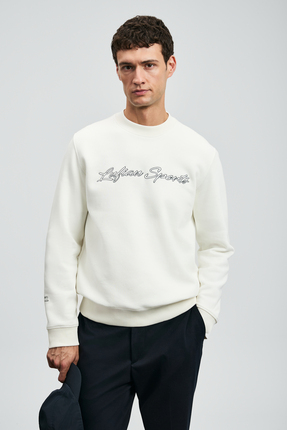 Lufian Loved Erkek Sweatshirt Kırık Beyaz