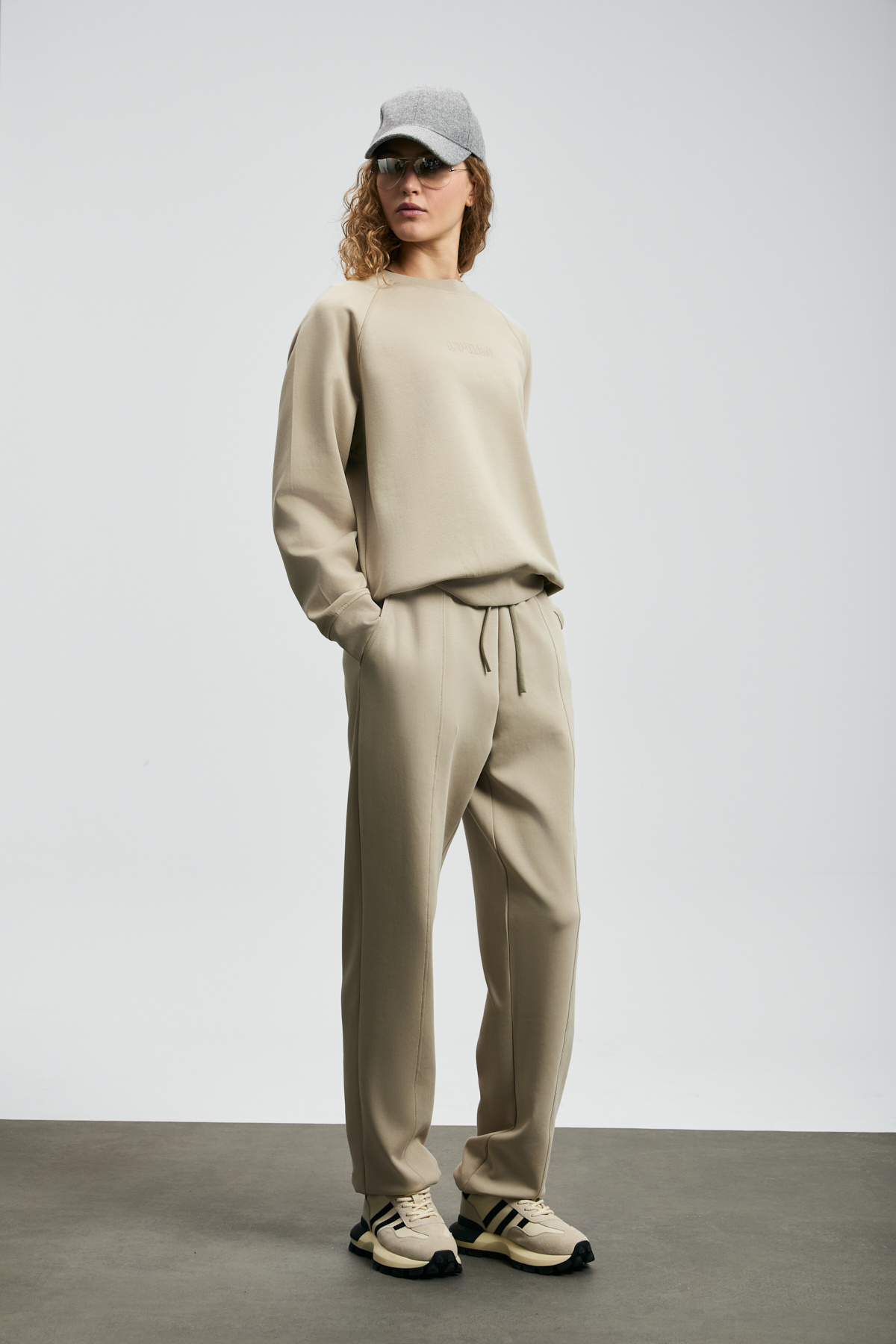 Lufian  Alıce Kadın Örme Sweatshırt Bej - Görsel 2