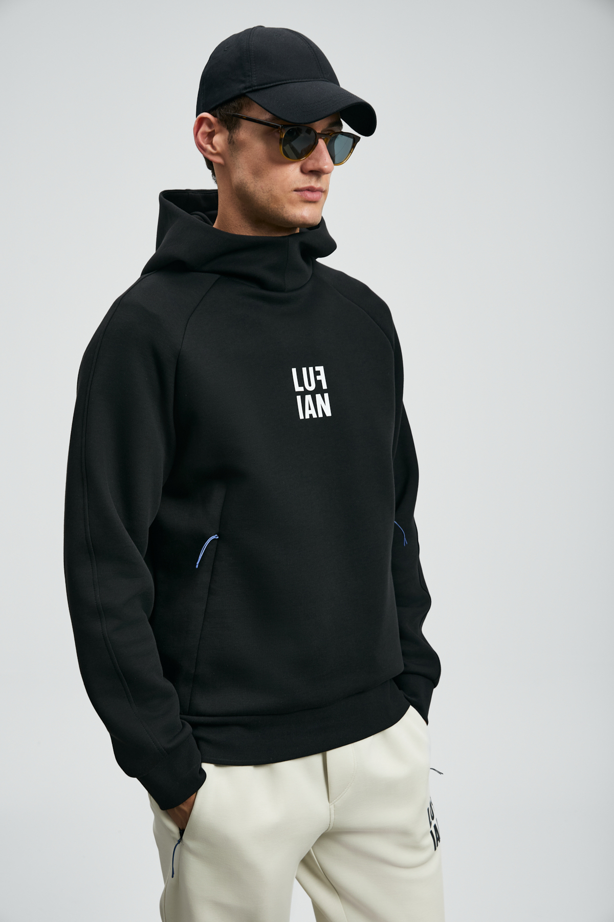Lufian  Snow Erkek Sweatshirt Siyah - Görsel 4
