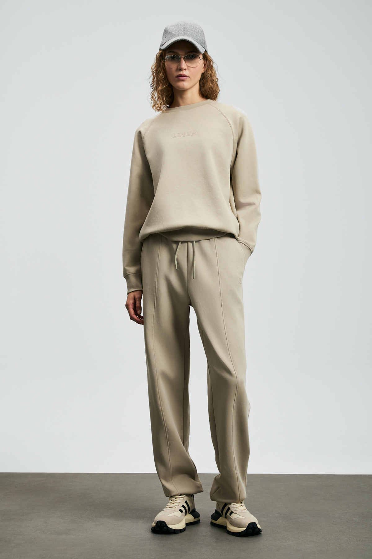 Lufian  Alıce Kadın Örme Sweatshırt Bej - Görsel 3