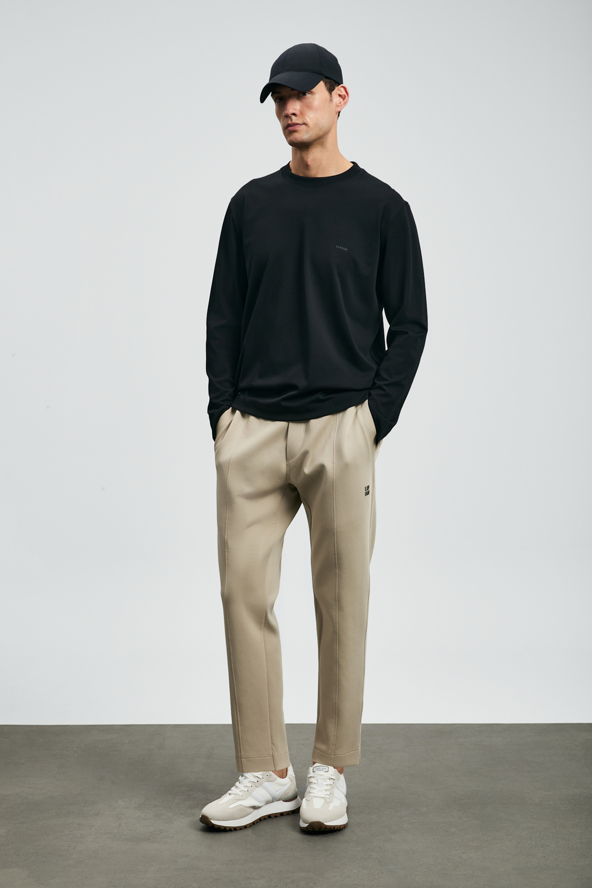 Lufian  Vıctor Erkek Uzun Kol T- Shırt Siyah - Görsel 4