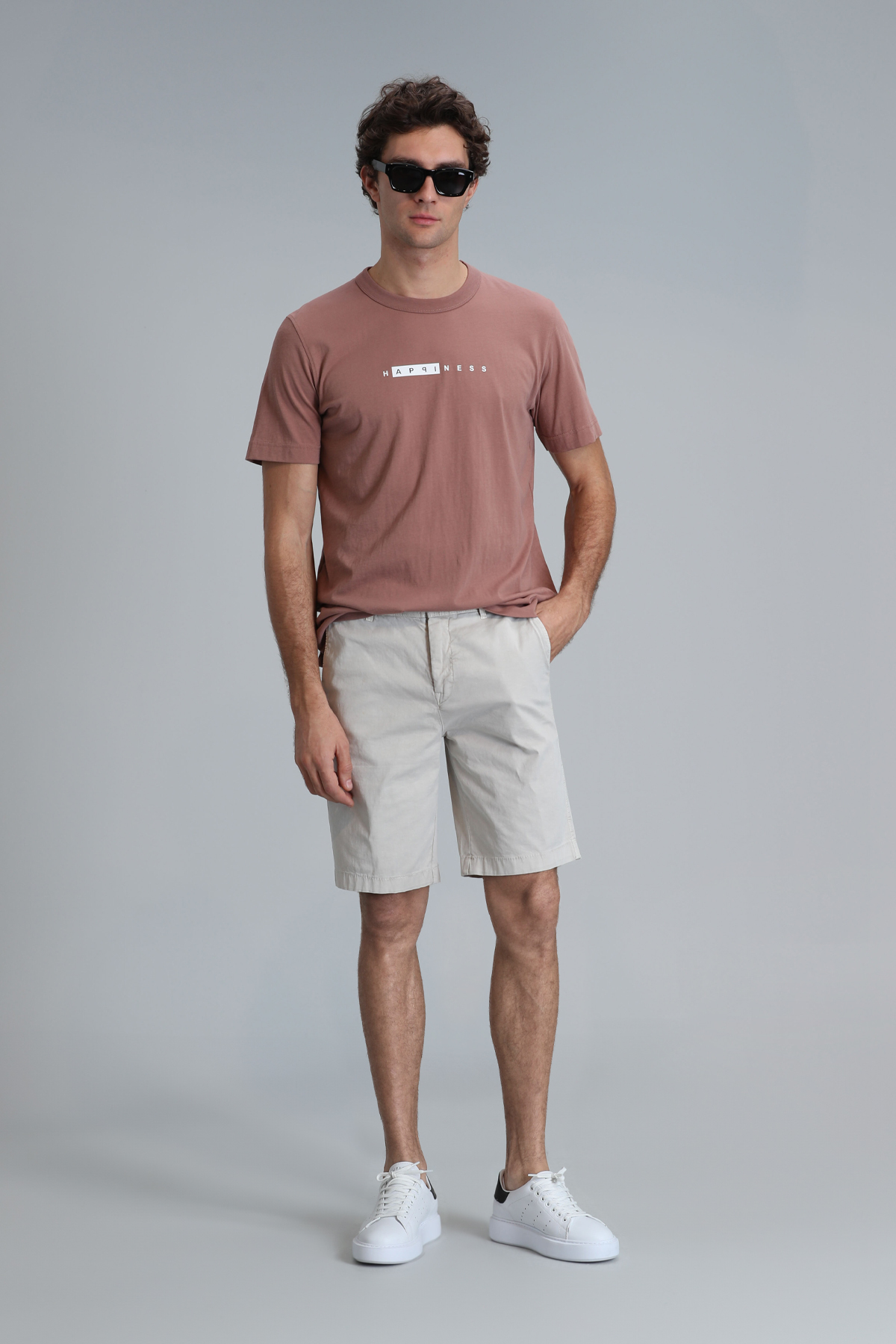 Lufian  Zegler Spor Erkek Chino Şort Slim Fit Bej