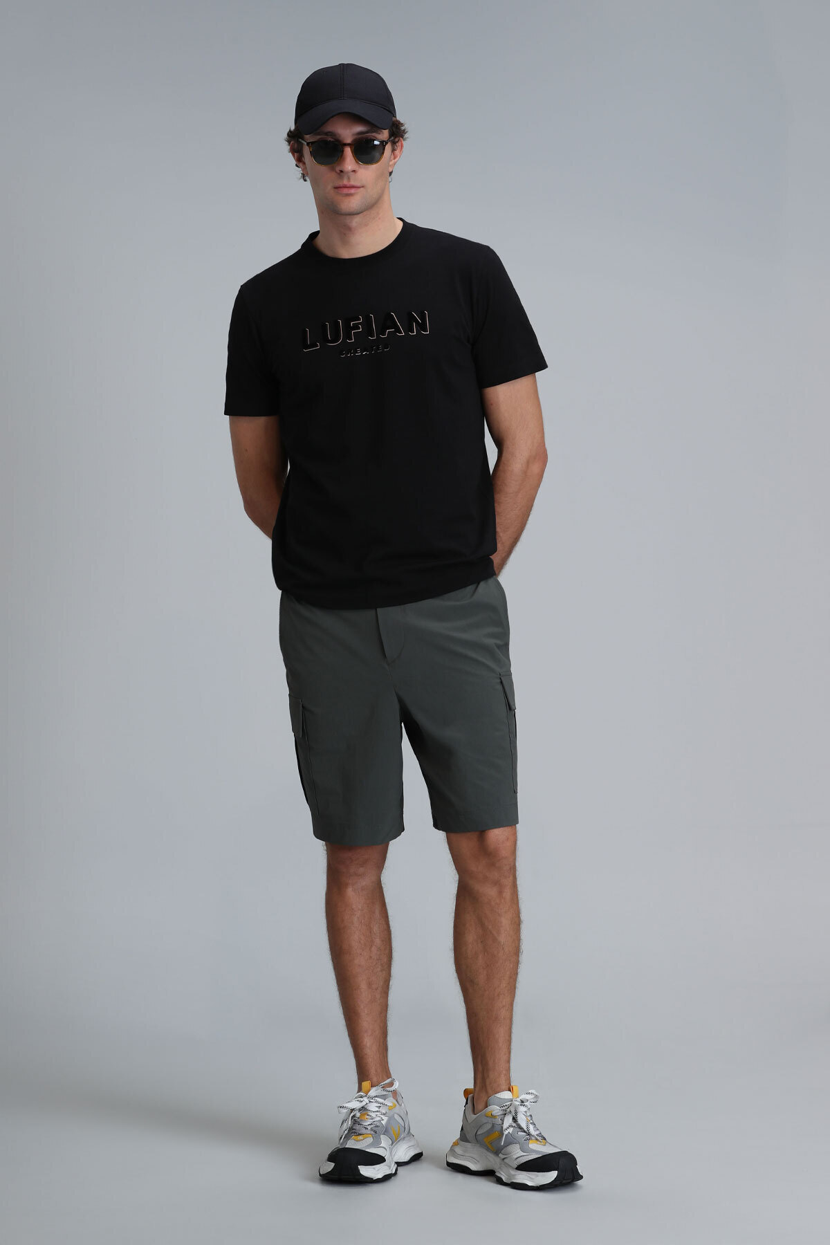 Lufian  Gold Modern Grafik T- Shirt Siyah - Görsel 2