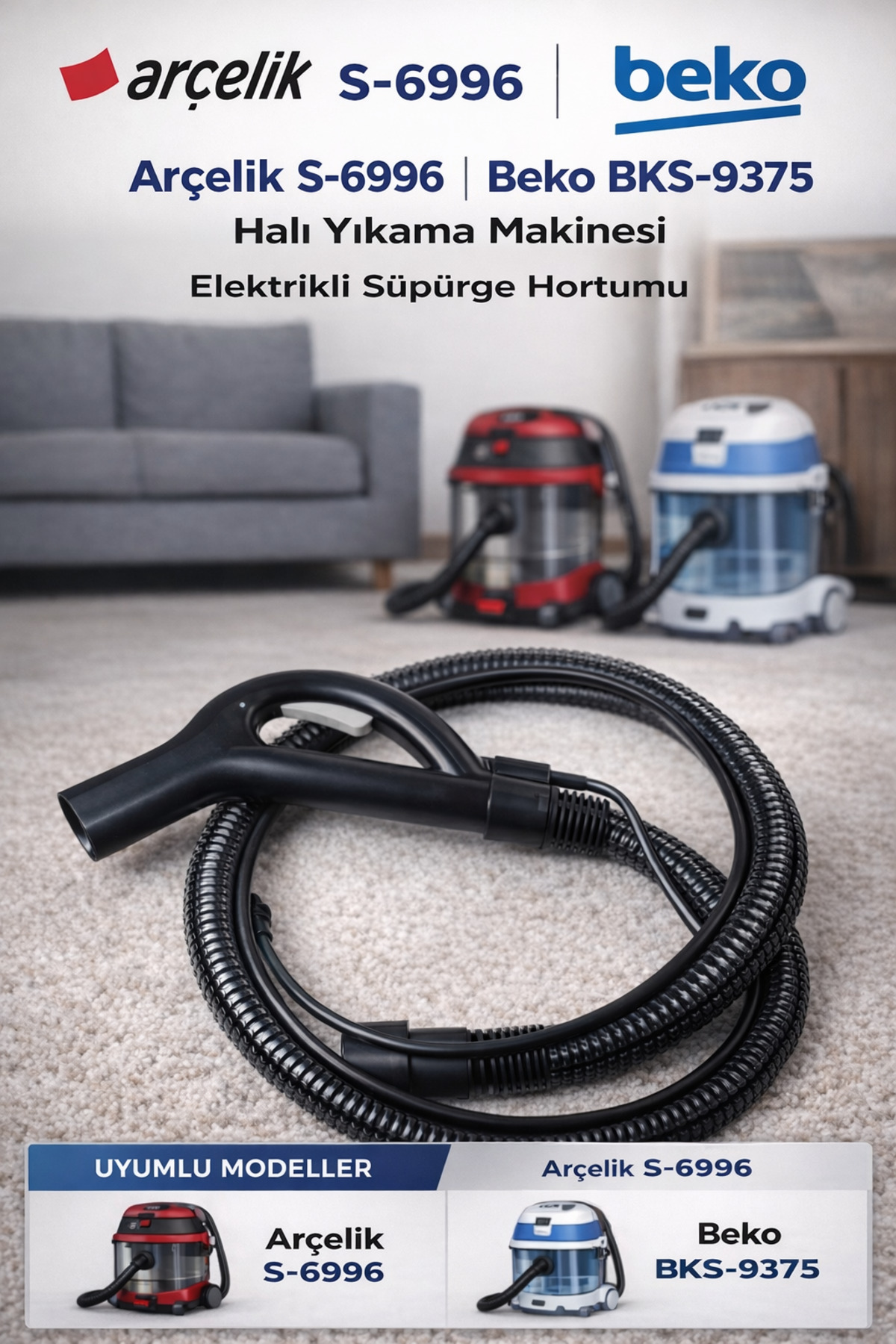 Beko Bks 9375 Ekova Halı Yıkama Makinesi Hortumu - 9197061125