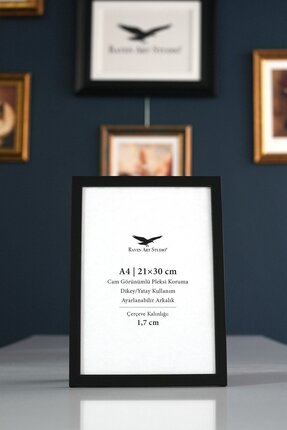 Raven Art Studio Ermitaj A4 Ebat 21cm x 30cm Siyah Resim Fotoğraf Belge Poste...