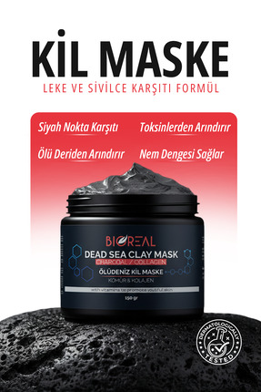 BİOREAL Collagen Kil Maskesi Leke, Sivilce Ve Siyah Nokta Giderici Yüz Maskes...