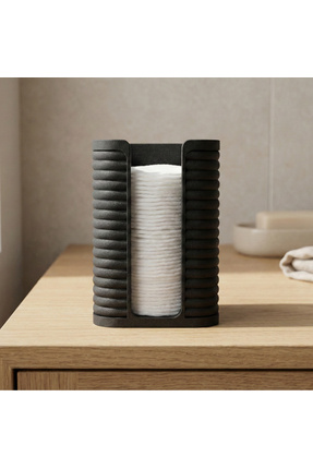 comes DEVA VI Serisi Siyah Yatay Çizgili Modern Banyo Düzenleyici Pamukluk 7x...