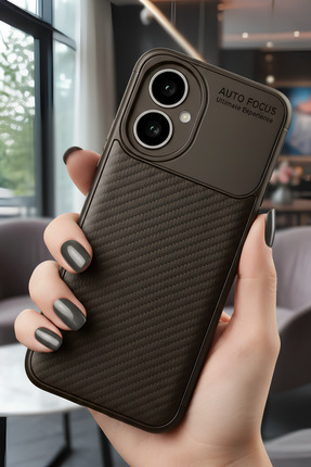 TechTrove Honor 400 Kılıf Kamera Korumalı Darbe Emici Karbon Fiber Desenli Kapak