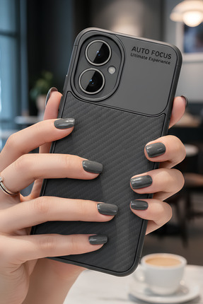 TechTrove Honor 400 Kılıf Kamera Korumalı Darbe Emici Karbon Fiber Desenli Kapak