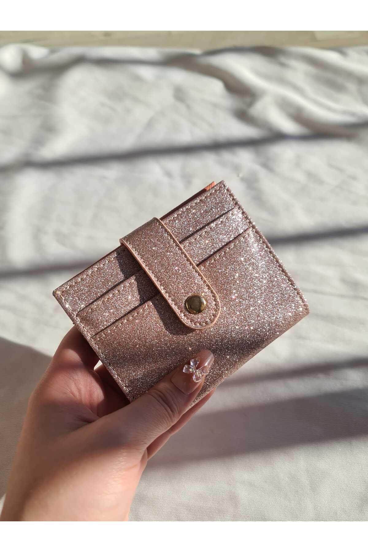 byliora  Pembe Simli Kartlık/Cüzdan - Görsel 3