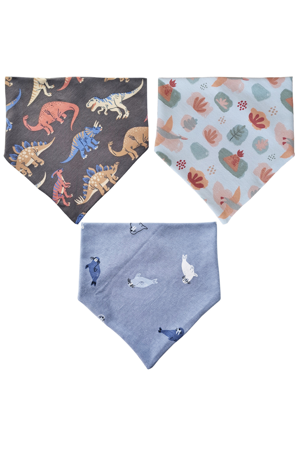 Baby Minik Üçgen Fular Penye Salya Ve Mama Önlüğü 10 Adet fotoğrafı 3 (önizleme)