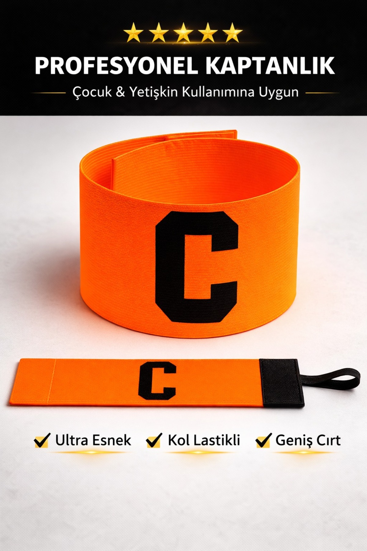Adult & Kids Professional Velcro Captain Sleeves Captaincy Pazu Band Armbands