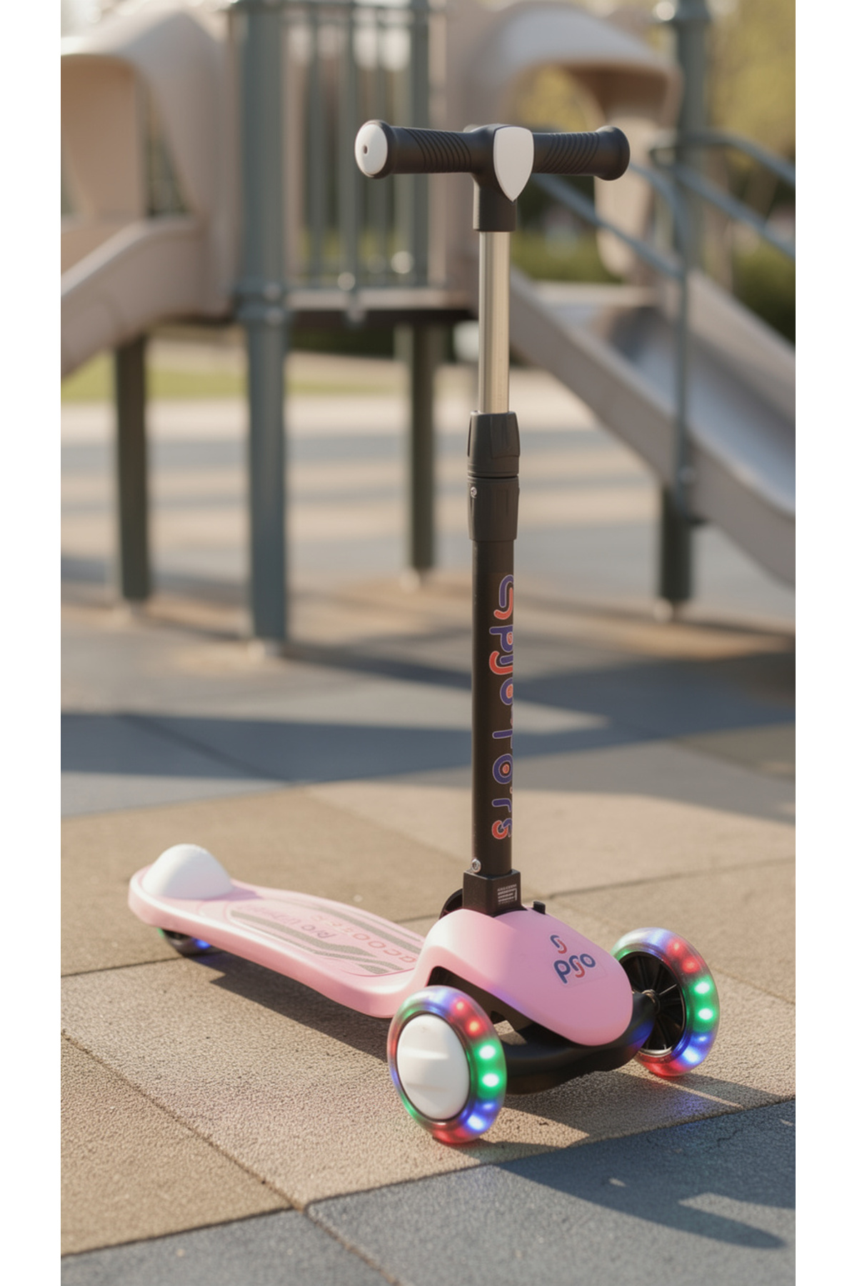 Kids Scooter with Light and Collapsible Brake System