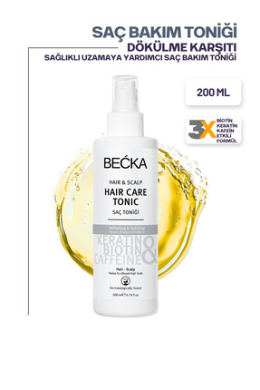 BECKA Biotin Keratin Ve Caffeine Dökülme karşıtı Ve Hızlı Saç uzatma Etkili S...