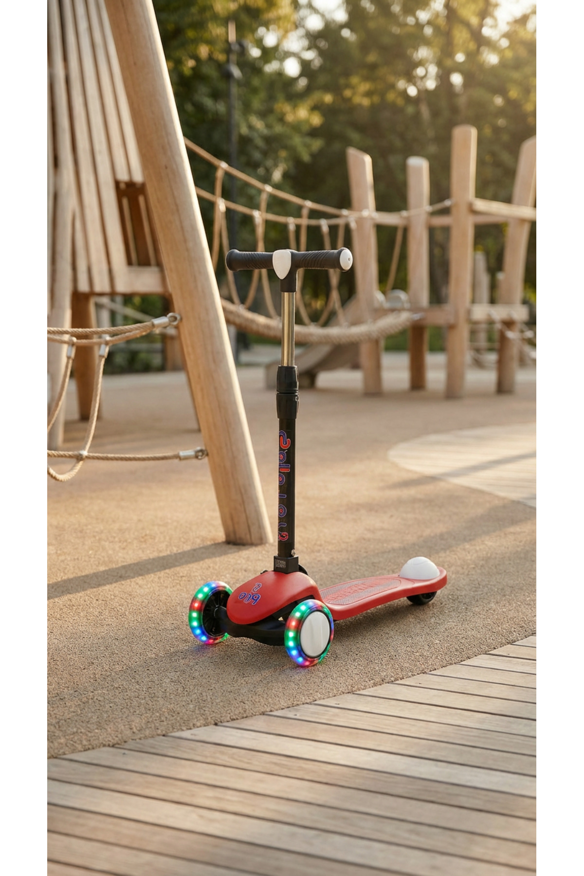 Kids Scooter with Light and Collapsible Brake System