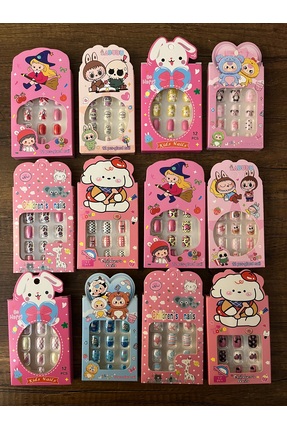 synshop 1 Paket Çocuk Takma Tırnak Yapışkanlı