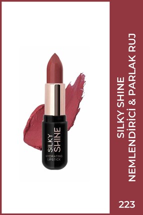 Golden Rose Silky Shine Hydrating Lipstick No:223 - Seramid ve Jojoba Yağlı N...