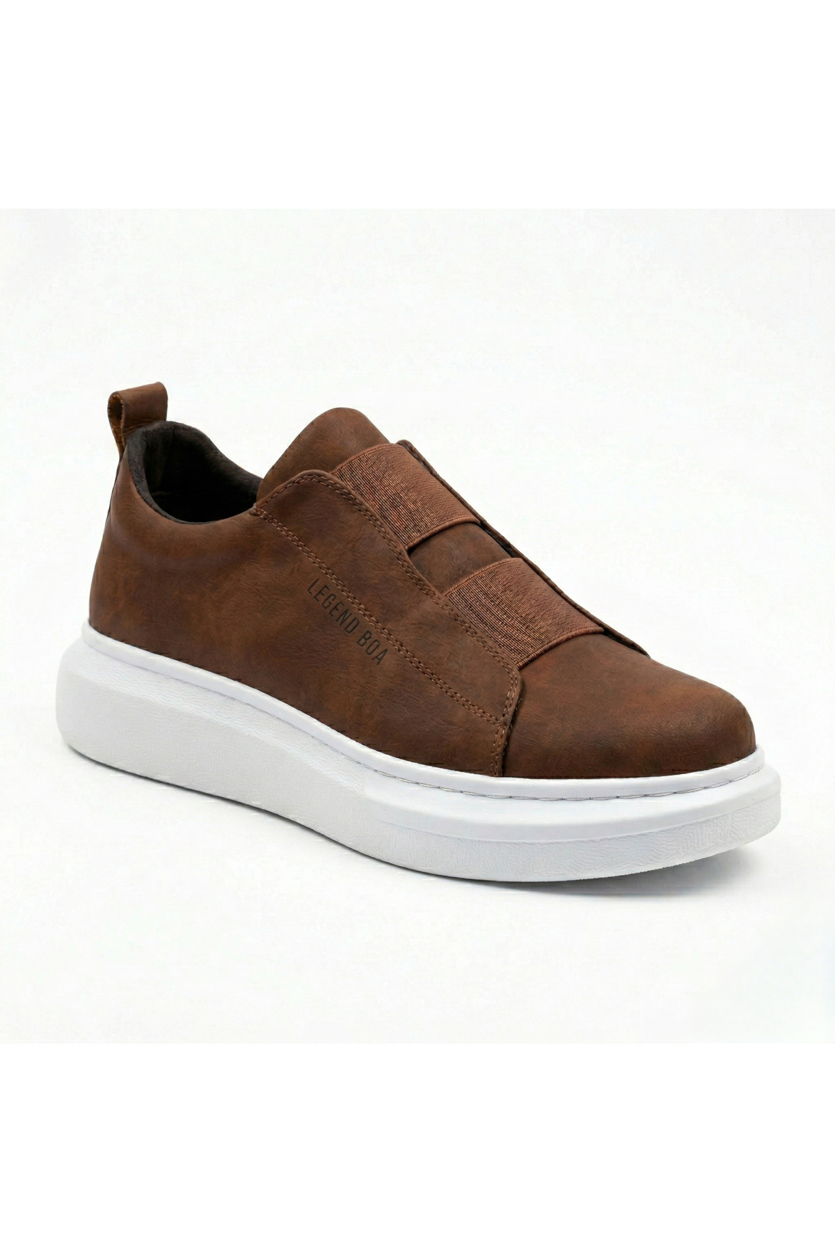 BA0307 BOA Tan Faux Leather Casual Men's Shoes – Lightweight
