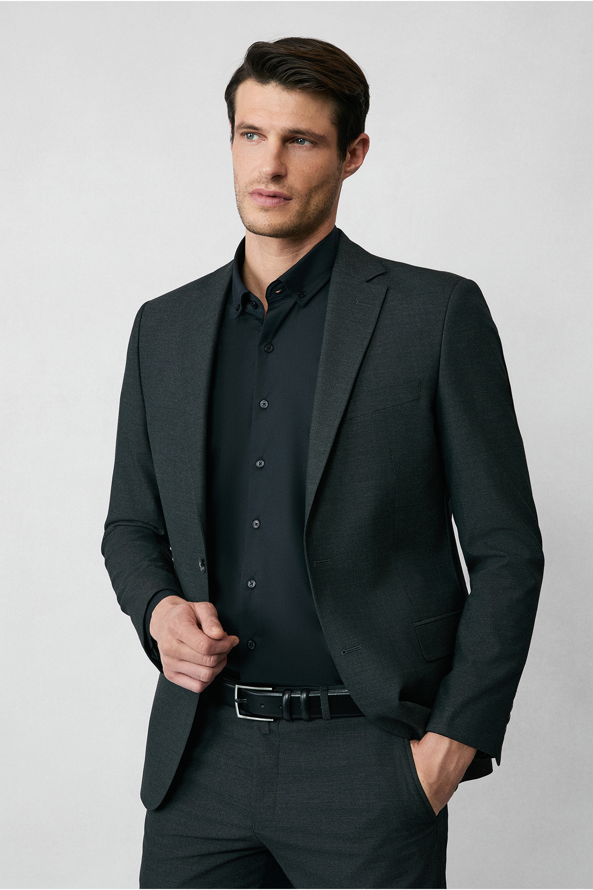 Kiğılı  4 Drop Relaxed Fit Rahat Kesim Mevsimlik Likralı Esnek Takım Elbise - Görsel 2