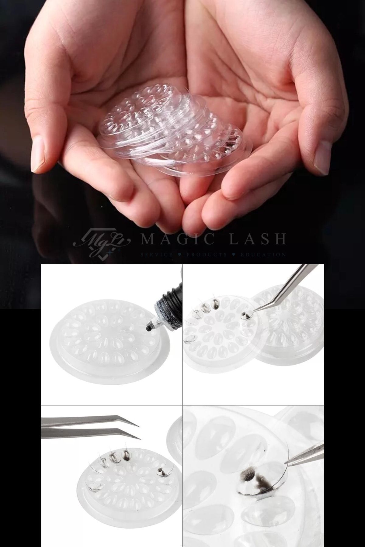 پالت قطره‌ای چسب اکستنشن مژه، بسته 10 عددی — ŞDK25-2020 — تصویر 4 از 7