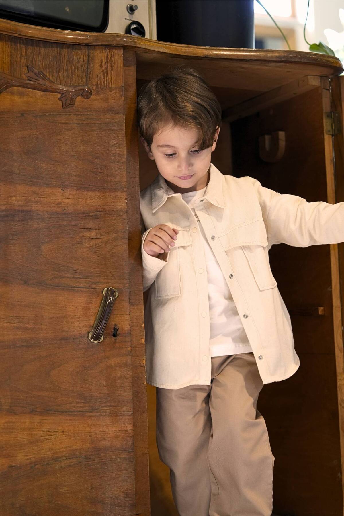 Jikko Baby Erkek Bebek Gabardin Ceketli 3'lü Takım 9041 MS fotoğrafı 2 (önizleme)