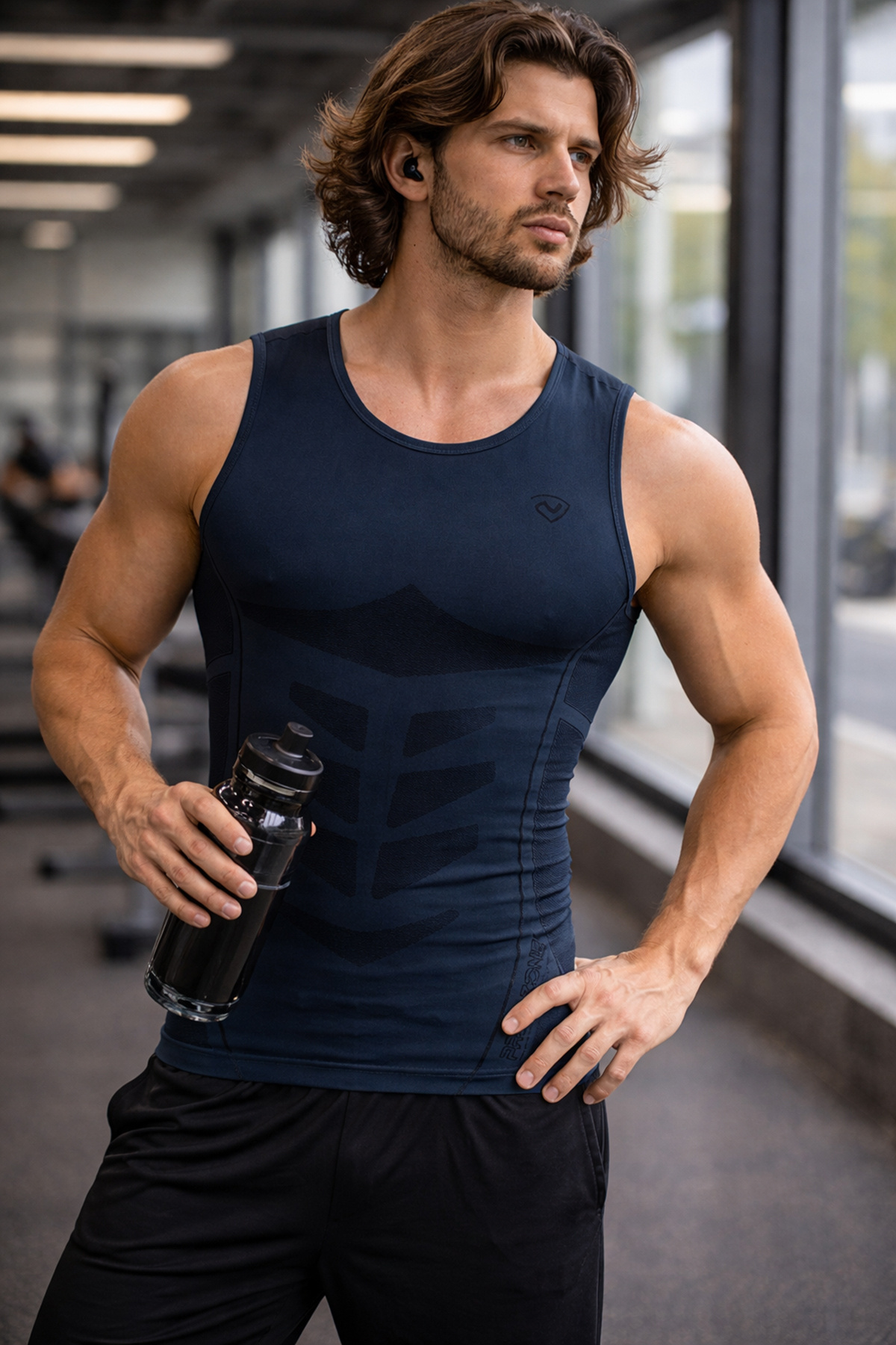 MioFit Erkek Breathable Mesh Dikişsiz Spor Atlet