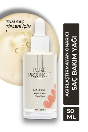 Pure Project Temiz İçerikli Besleyici Saç Bakım Yağı - Nemlendirici ve Parlak...