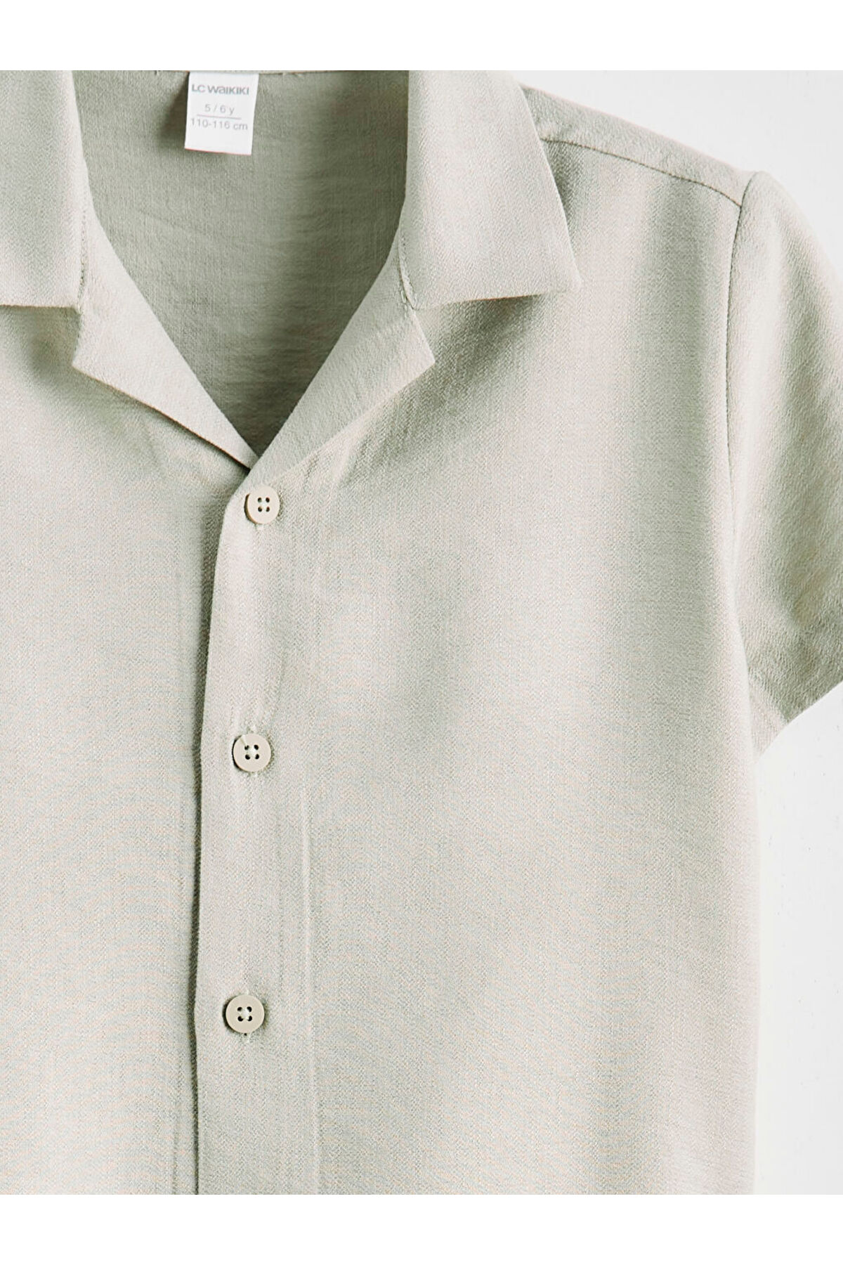 LC Waikiki Yeşil Resort Yaka Erkek Çocuk Gömlek fotoğrafı 3 (önizleme)
