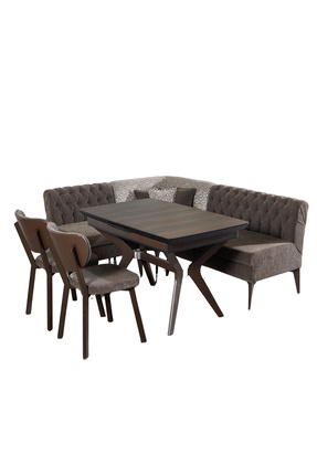 Alwaysstar Katar Kahverengi Mutfak Köşe Takımı