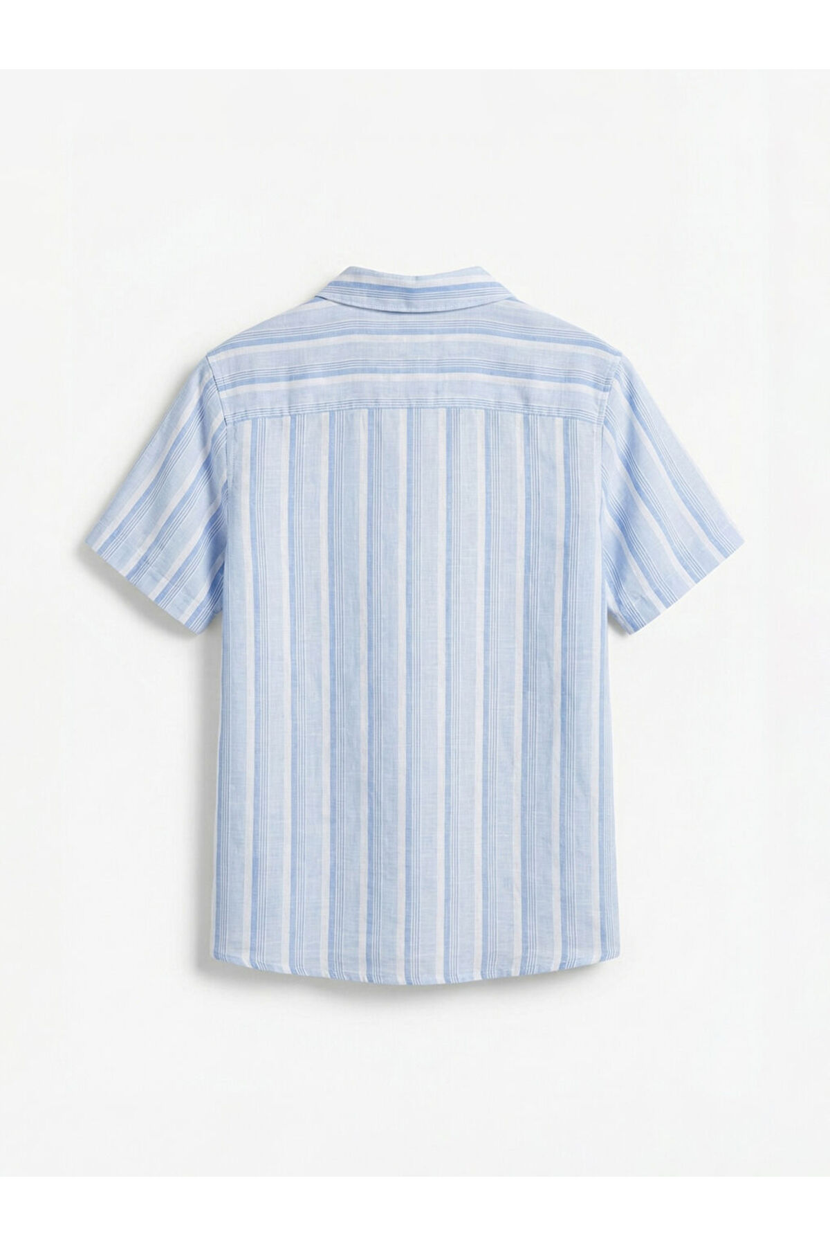 LC Waikiki Mavi Hakim Yaka Kısa Kollu Çizgili Erkek Çocuk Gömlek fotoğrafı 2 (önizleme)