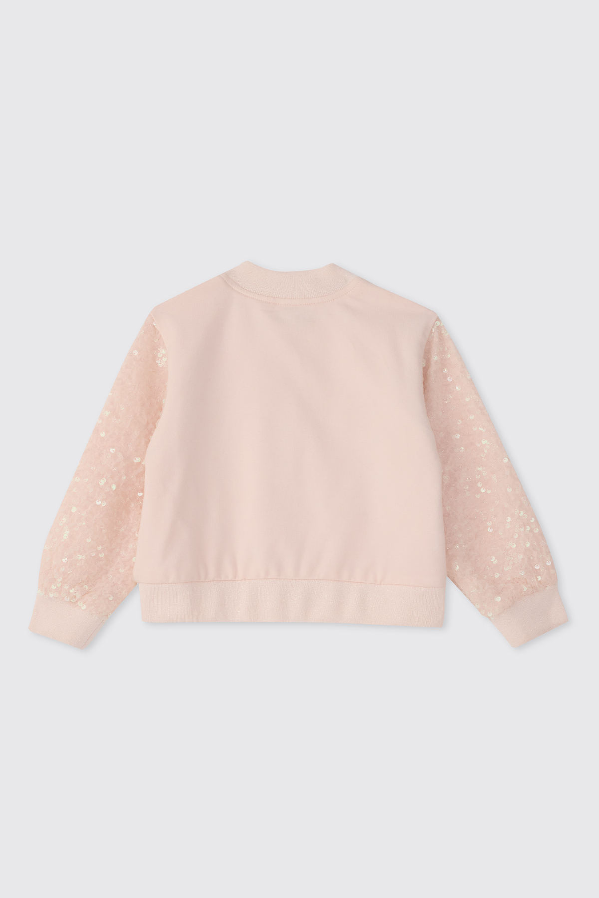 Panço Kız Bebek Pudra Payetli Bomber Ceket fotoğrafı 2 (önizleme)