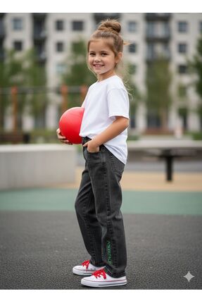 Musti kids Kız Çocuk Lacivert Boyfriend Jean Pantolon