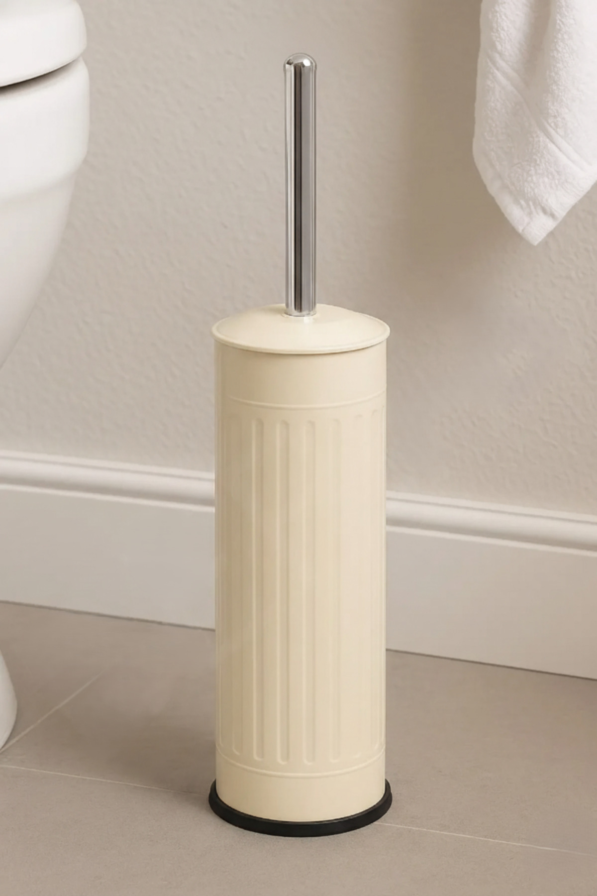 Vintage Series Cream Toilet Bathroom Brush Toilet Brush Black Vintage Toilet Brush