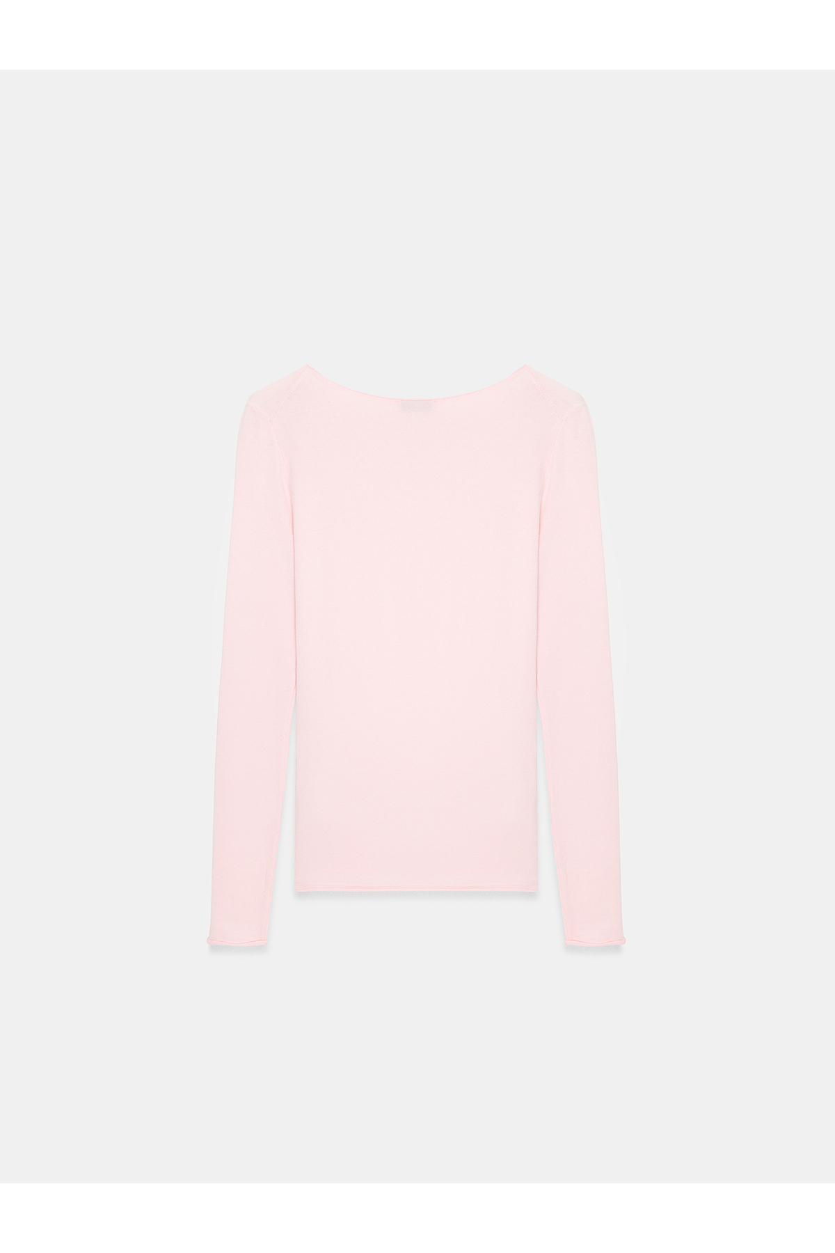 Dilvin 10842 V Yaka Kaşmirli Ultra Hafif Triko Kazak-Toz Pembe görsel 6