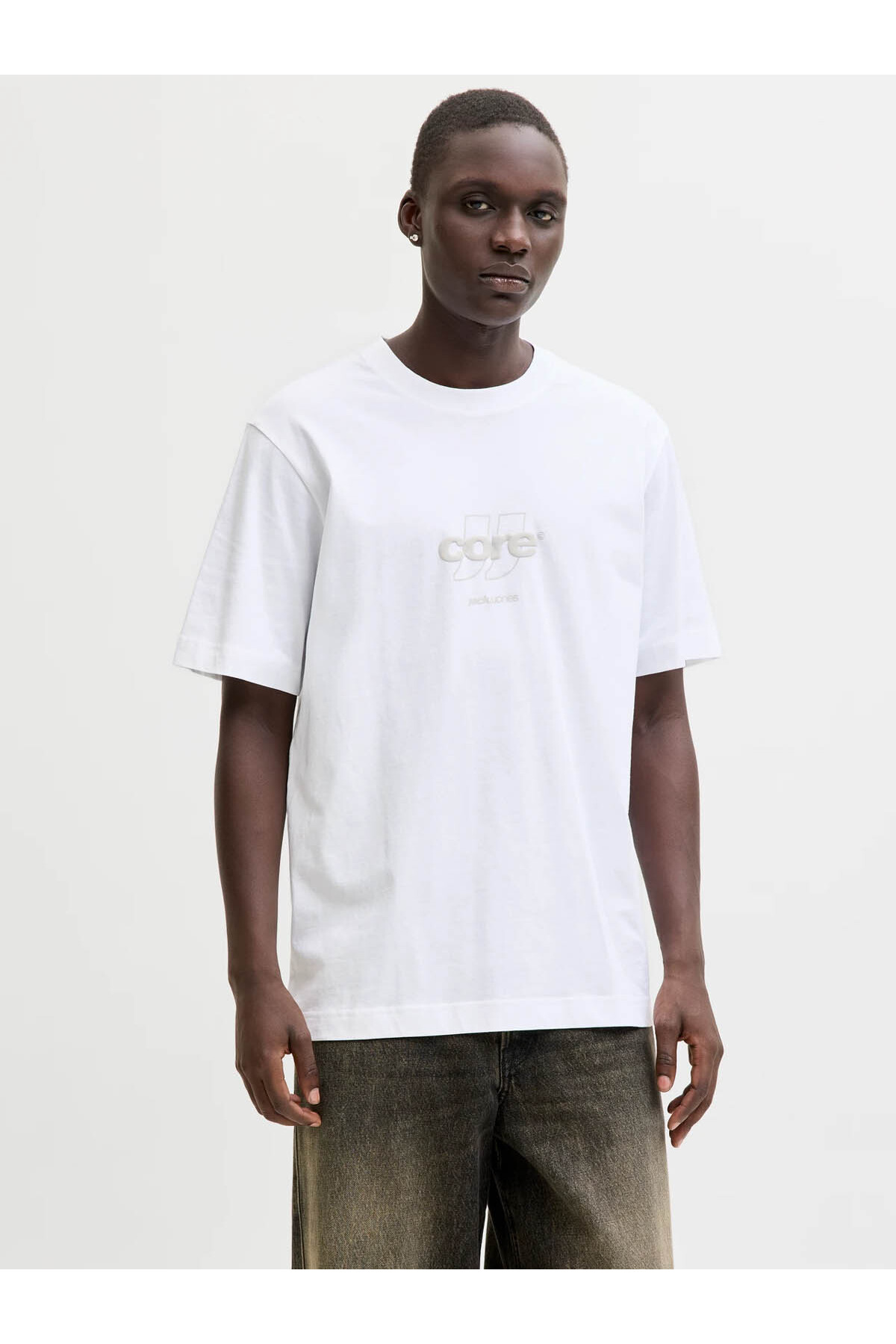 تی شرت مردانه سفید طرح Jcoclub کد 12289868 جک اند جونز تی شرت Jack & Jones