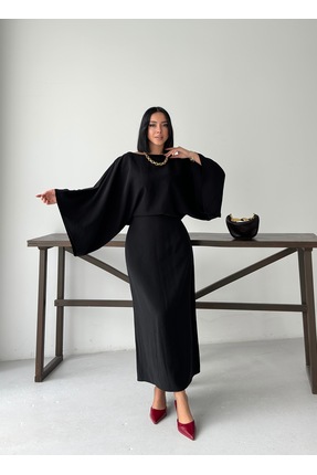 Eztila Yarasa Kol Arkadan Bağlamalı Elbise