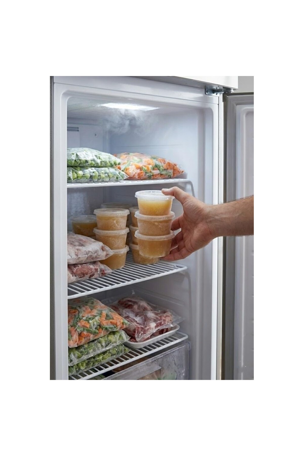 AyrStore 50 Adet 120 ml Saklama Kabı – 4 oz Kemik Suyu, İlik Suyu, Anne Sütü, Sos ve Püre Sa fotoğrafı 3 (önizleme)