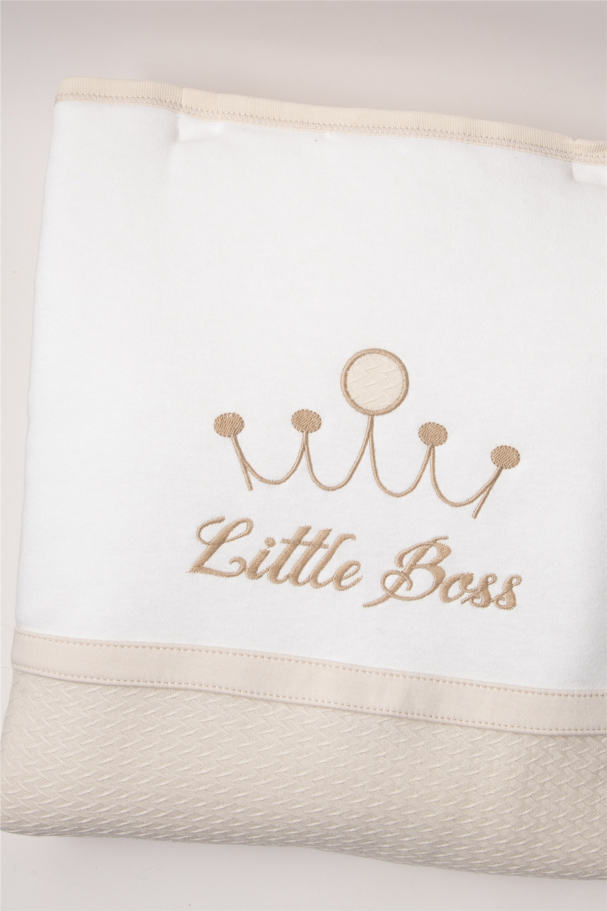 Bebetto İNTERLOK ELYAFLI ALT AÇMA SET 3LÜ (LITTLE BOSS) BEJ fotoğrafı 2 (önizleme)