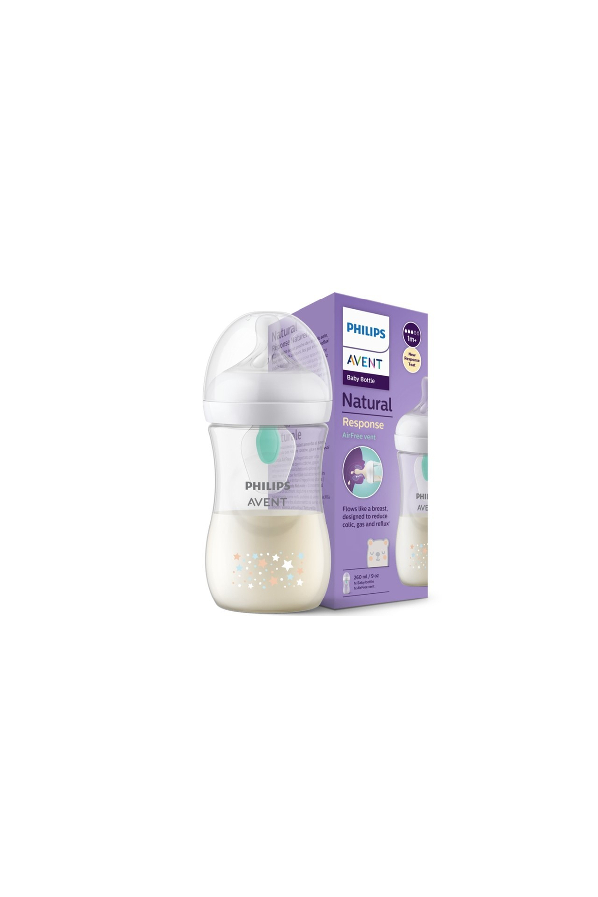 Philips Avent Biberon PHILIPS AVENT SCY673/81, Natural Response, 260 ml, debi...