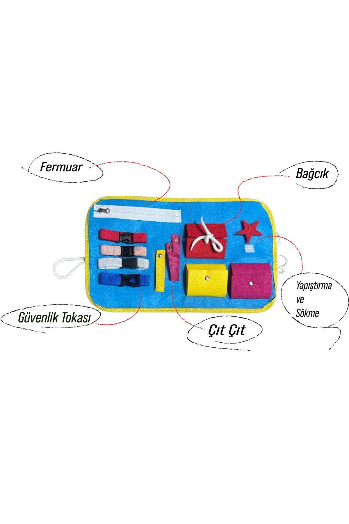 Montessori Keçe Aktivite Çantası - Yerli Üretim fotoğrafı 2 (önizleme)