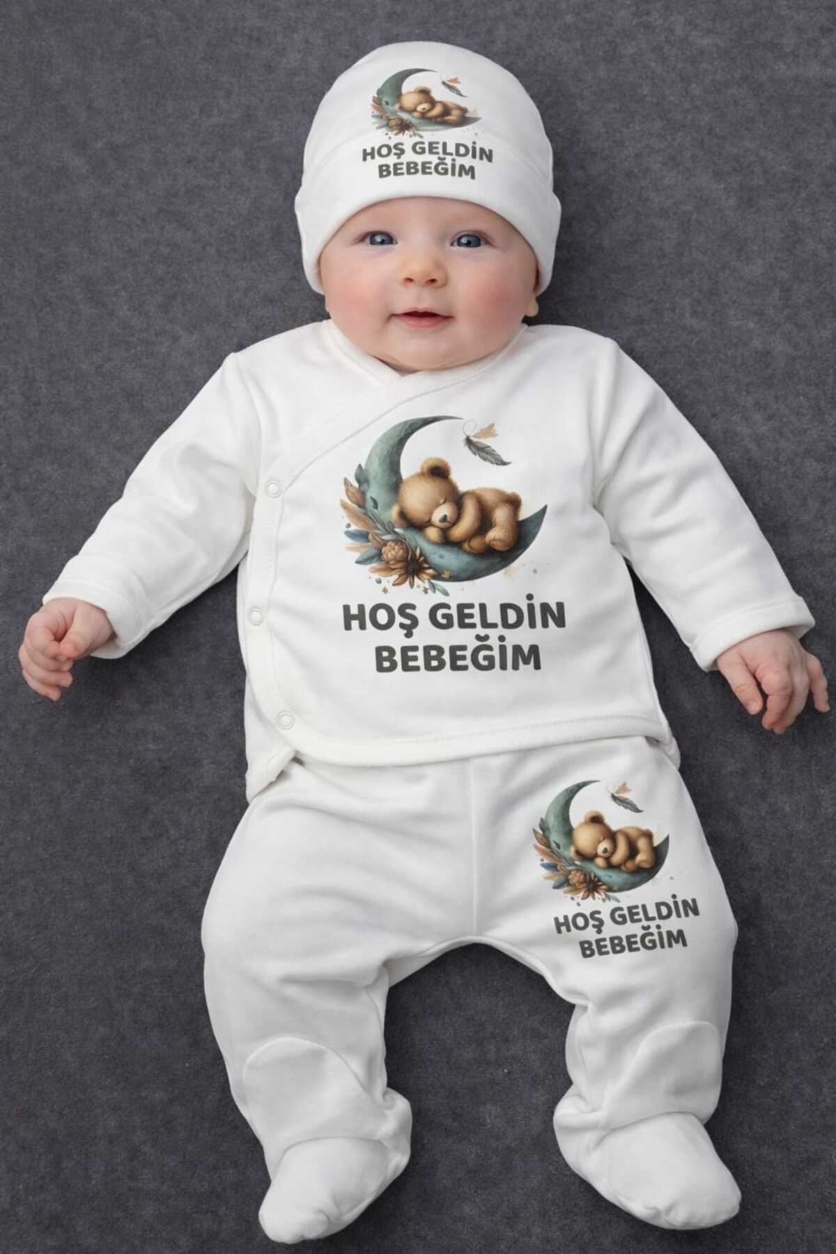 5-Piece Painted % Hundred Cotton Newborn Set