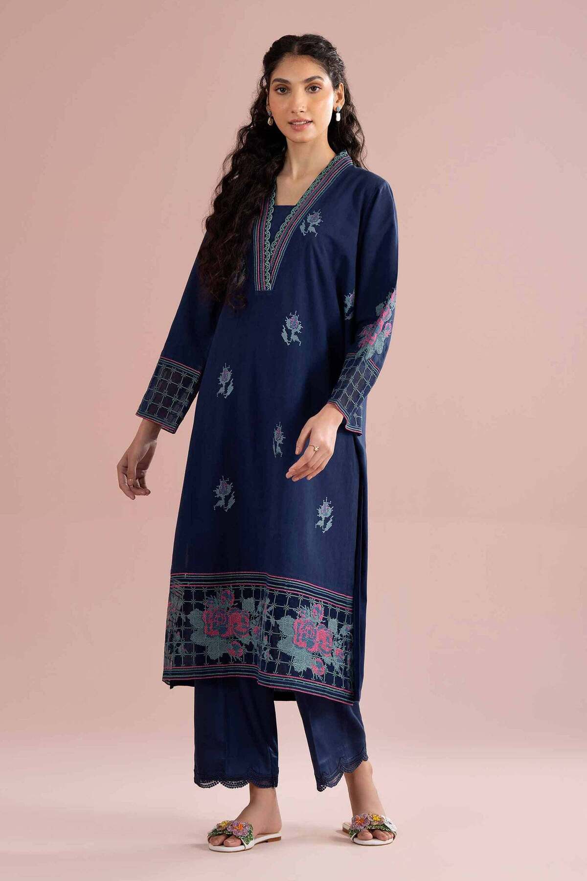 Nishat Linen 2 Piece - Embroidered Suit - PE 26-230