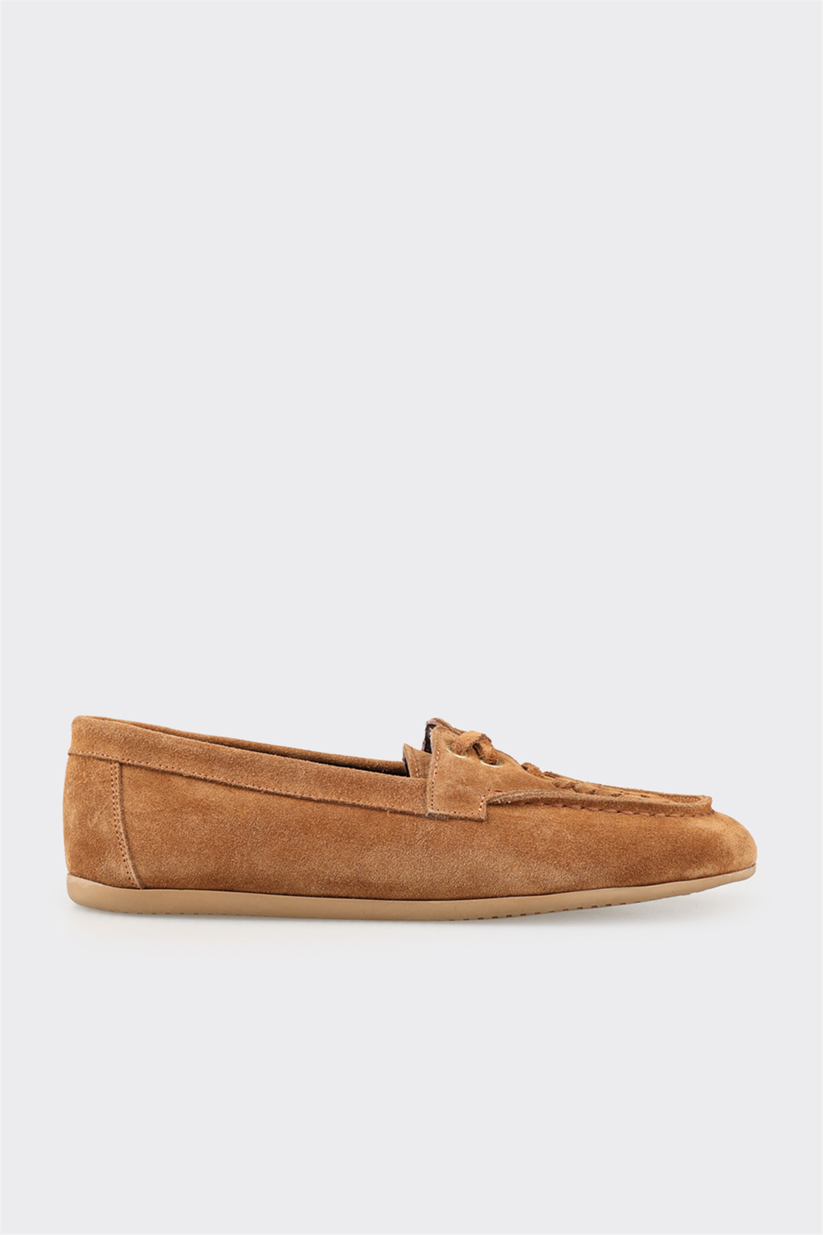 Elle Shoes Taba Deri Kadın Günlük Ayakkabı