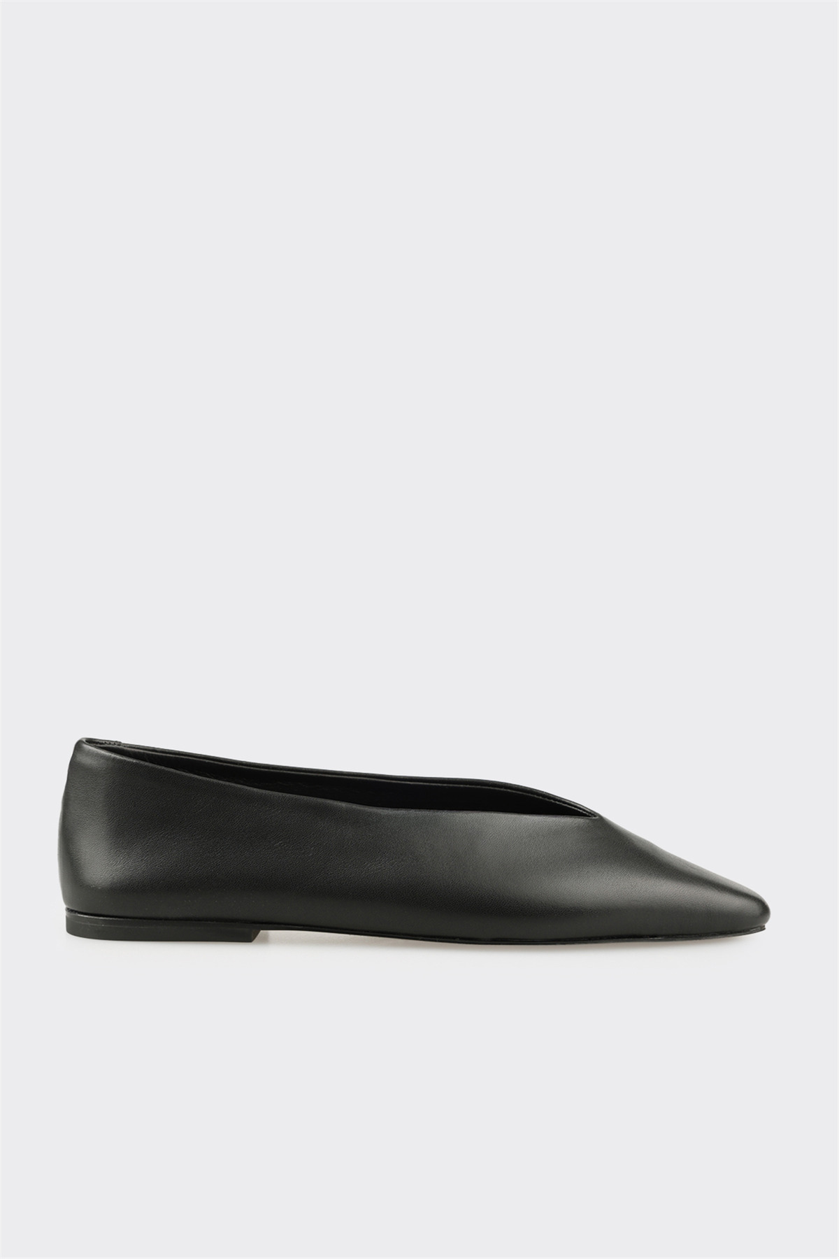 Black Leather Women's Casual Shoes