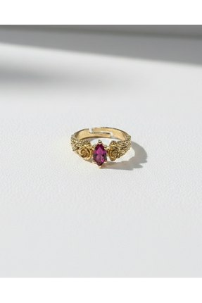 GENERAL Altın Kaplama, Taşlı, Çiçekli, Vintage Tasarım - Ayarlanabilir, Boho ...